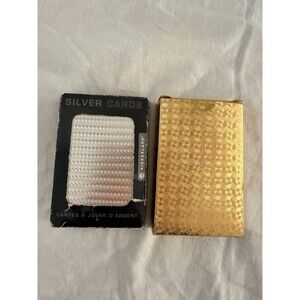 Gold & Silver Metallic Playing Cards Bundle – Kikkerland Silver + EAY Gold Deck